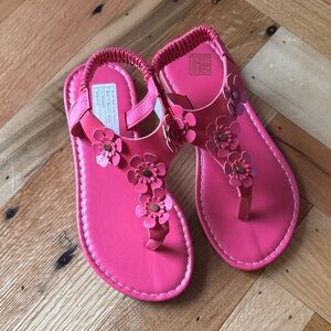 Pink Floral Kids Sandals
